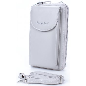 Pouzdro Jennifer Jones Mini kabelka na telefon a peněženka s popruhem na krk šedé