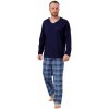 Pánské pyžamo Leon 993 pánské pyžamo dlouhé tm.modré