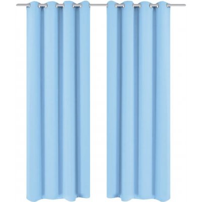 Sada 2 závěsů z mikrosaténu tyrkysové barvy 135x175 cm – Hledejceny.cz