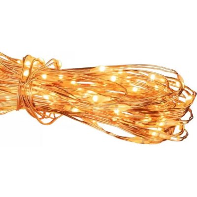 NIPEKO Drát měď 100xLED 5m classic bat.timer – Hledejceny.cz