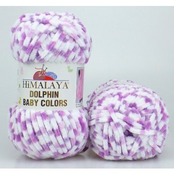 Himalaya příze Dolphin Baby Colors_80419 bílá a fialová