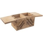 ORION Kazeta na šití 30,5 × 20 × 21 cm rozkládací, dřevo MANGO – Sleviste.cz