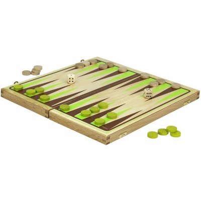 Jeujura Backgammon hra v dřevěném skládacím boxu