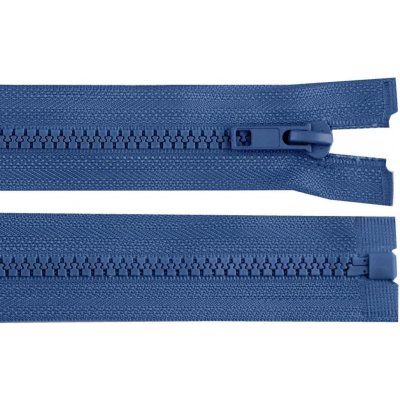 Kostěný zip dělitelný, délka 50 cm - modrý jeans – Hledejceny.cz