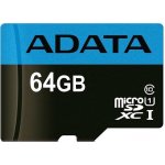ADATA microSDXC 64 GB UHS-I U1 AUSDX64GUICL10A1-RA1 – Zboží Živě