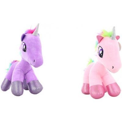 jednorožec unicorn růžový fialový Růžová 32 cm – Zboží Mobilmania