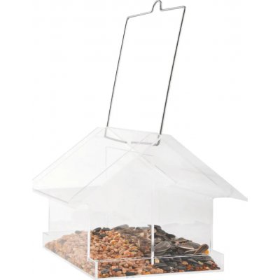 Esschert Design Krmítko Crystal závěsné dělené 15 cm akrylát čiré – Hledejceny.cz