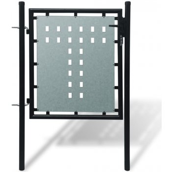 vidaXL Černá jednokřídlá plotová branka 100 x 150 cm