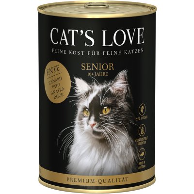 Cat's Love Senior kachní 12 x 0,4 kg