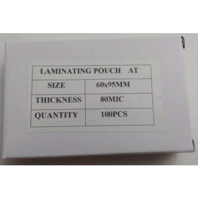 Laminovací folie 60x95mm 80mic No name 100ks – Sleviste.cz