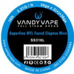 Vandy Vape SS316L Superfine MTL Fused Clapton odporový drát 30GA*2 + 38GA 3m – Zboží Dáma