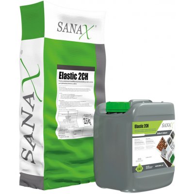 Sanax Hydroizolační cementová 2K pružná stěrka s vlákny | Elastic 2CH - (31,2kg) šedá – Sleviste.cz