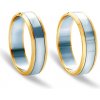 Prsteny Savicki Snubní prsteny dvoubarevné zlato ploché SAVOBR60