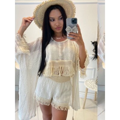 Krásné dámské kimono v krémové barvě – Hledejceny.cz