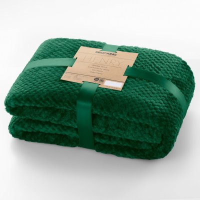 DecoKing deka z mikrovlákna Henry tmavě zelená 150x200