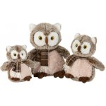 Velká plyšová sova se šálou hnědá/béžová – 30*20*28 cm - J-Line by Jolipa – Hledejceny.cz
