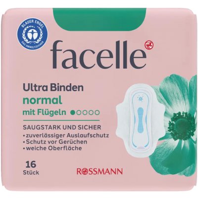 Facelle Hygienické vložky s křidélky Ultra Normal 16 ks – Zboží Dáma