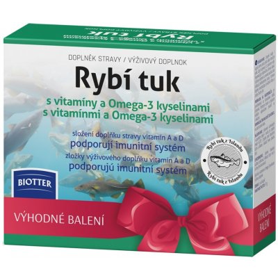 Biotter Rybí tuk s Vitamínem a Omega-3 kysel.180 kapslí – Hledejceny.cz