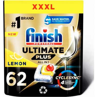 Finish Ultimate Plus Kapsle do myčky Lemon 62 ks – Hledejceny.cz