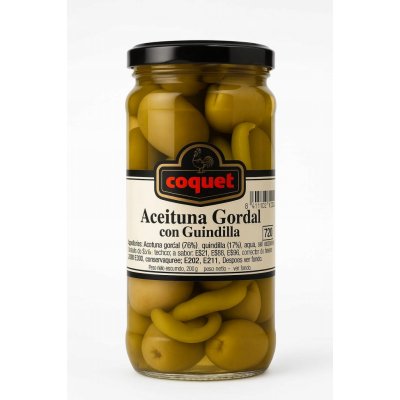 Coquet Zelené Olivy Gordal plněné chilli 720 ml – Zboží Dáma