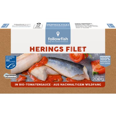 Followfood Followfish Filet ze sledě v rajčatové omáčce 200 g – Sleviste.cz