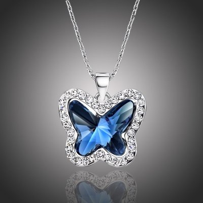 Éternelle Swarovski elements montanari motýl NH1023-11140305887401 Tmavě modrá