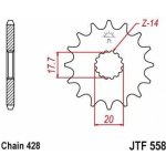 JT Sprockets JTF 558-20 | Zboží Auto