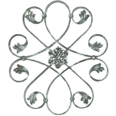 UMAKOV Rozeta kovaná,květ list, plot,brána,zábradlí 510x5, F/34-510