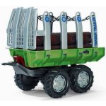 Rollytoys Vlečka s kládami Timber Trailer 2 os zelená – Zboží Mobilmania