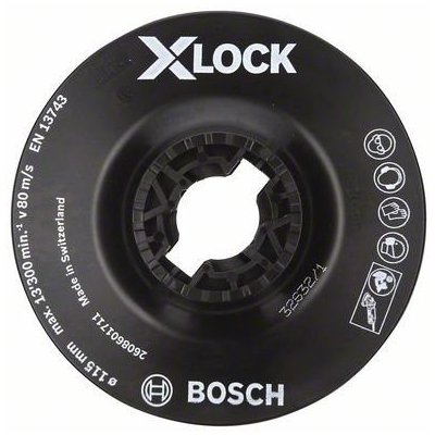 BOSCH Opěrný talíř systému X-LOCK, 115 mm, jemný 115 mm, 13 300 ot./min, 2608601711