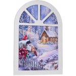 Kinekus Obraz vánoční okno krajinka LED 40x60x2, 8cm KIN649234201 – Hledejceny.cz