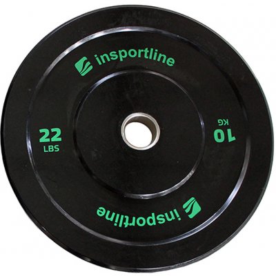 Insportline Gumový kotouč Bumper Plate Lite 10 kg 50 mm – Hledejceny.cz