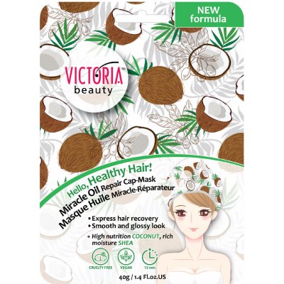 Victoria Beauty Výživná kokosová maska na vlasy ve tvaru čepice 40 g – Zboží Mobilmania
