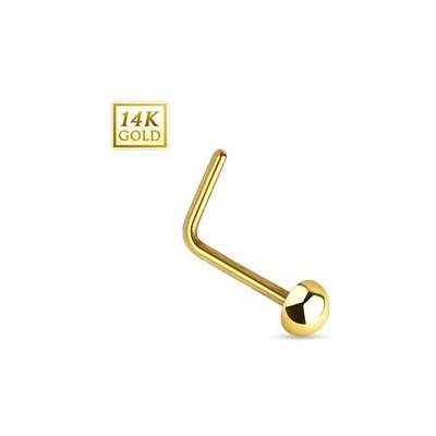 Šperky4U zlatý piercing do nosu půlkulička ZL01034-YG – Zboží Dáma