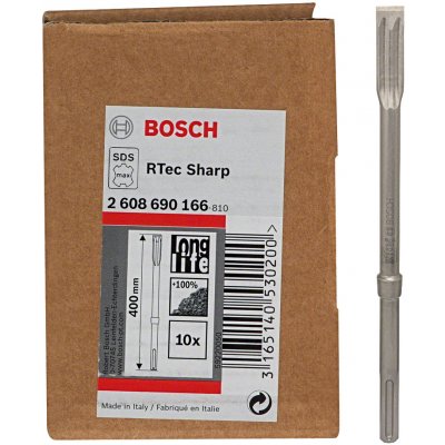 BOSCH balení plochých sekáčů SDS-max RTec Sharp Longlife (400/25 mm), 10 ks