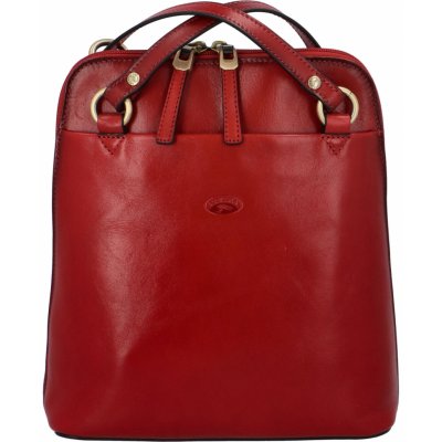 Katana Luxusní dámský kožený kabelko batoh Elize červený