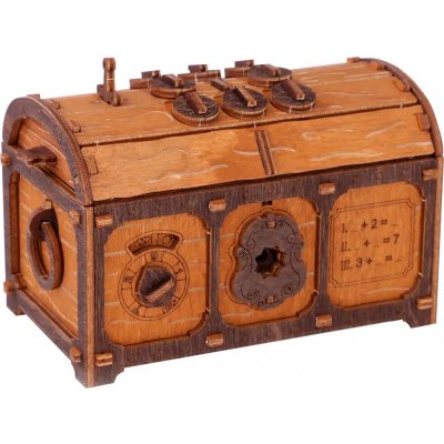 WOODEN CITY 3D dřevěné puzzle Escape room: Truhla s pokladem 165 ks – Zboží Mobilmania
