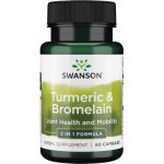 Swanson Turmeric a Bromelina 60 kapslí – Hledejceny.cz