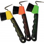 KENTAUR Kopytní háček s kartáčem ručka s gumovým potahem oranžová – Sleviste.cz