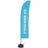 Roll up banner Jansen Display Beach Flag Budget Wind Complete Set Sign In Blue French ECO, 1010 x 4305 mm