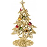 JSB bijoux Zlatý stojan z bižuterní slitiny vánoční strom s mixem krystalů Swarovski Multi – Hledejceny.cz