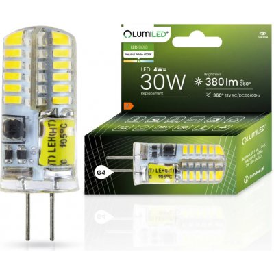 Lumiled LED žárovka LED G4 corn 4W = 40W 380lm 4000K Neutrální bílá 360° – Hledejceny.cz
