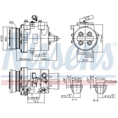 NISSENS Kompresor klimatizace NIS 890624 – Zbozi.Blesk.cz