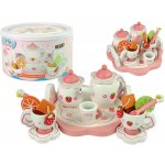 mamido Dětský čajový set ze dřeva růžový – Zboží Dáma