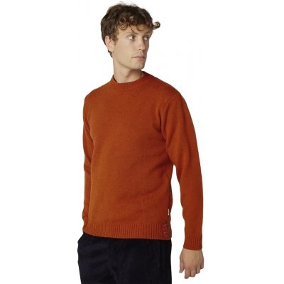 Peregrine Makers Stitch Jumper klasický hladký svetr z merino vlny orange