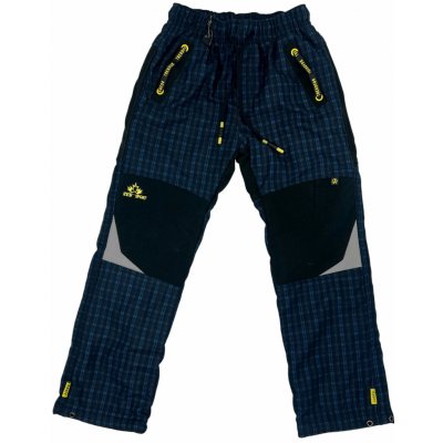 Chlapecké modré outdoor zateplené kalhoty s gumou v pase Modrá – Zboží Mobilmania
