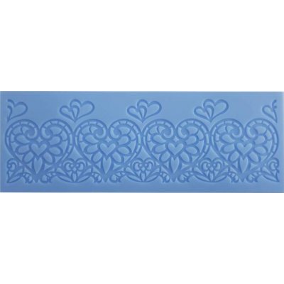 Cakesicq Silikonová forma na jedlou krajku srdce 19x7cm – Sleviste.cz