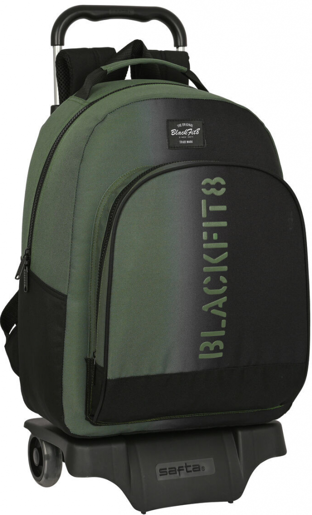 Safta batoh na kolečkách černáFIT8 černá/zelená