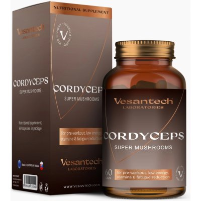 Vesantech Laboratories Cordyceps super mushrooms 60 kapslí – Hledejceny.cz