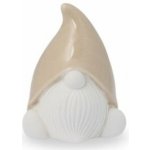 Storefactory Vánoční dekorace skřítek Harald Beige 8 cm, béžová barva, bílá barva, keramika – Hledejceny.cz